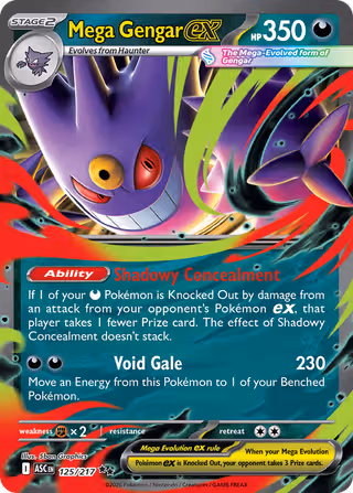 Mega Gengar ex 125/217 Pokemon card