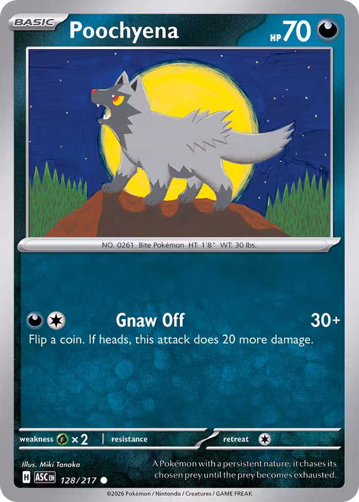 Poochyena 128/217 Pokemon card