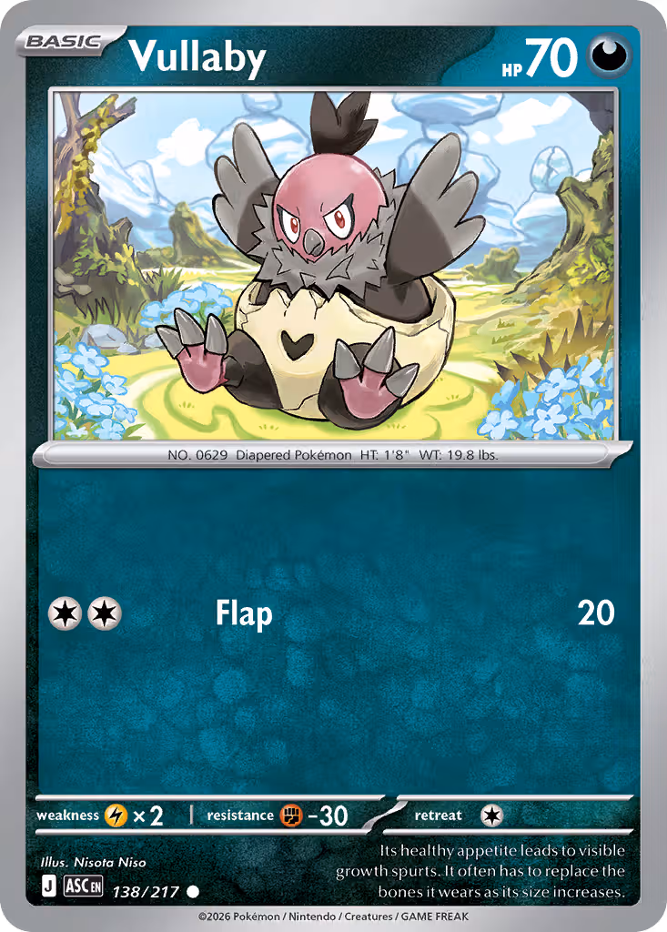 Vullaby 138/217 Pokemon card