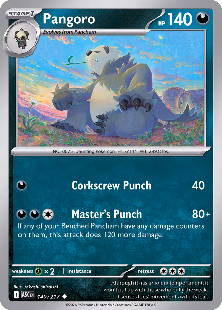 Pangoro 140/217 Pokemon card