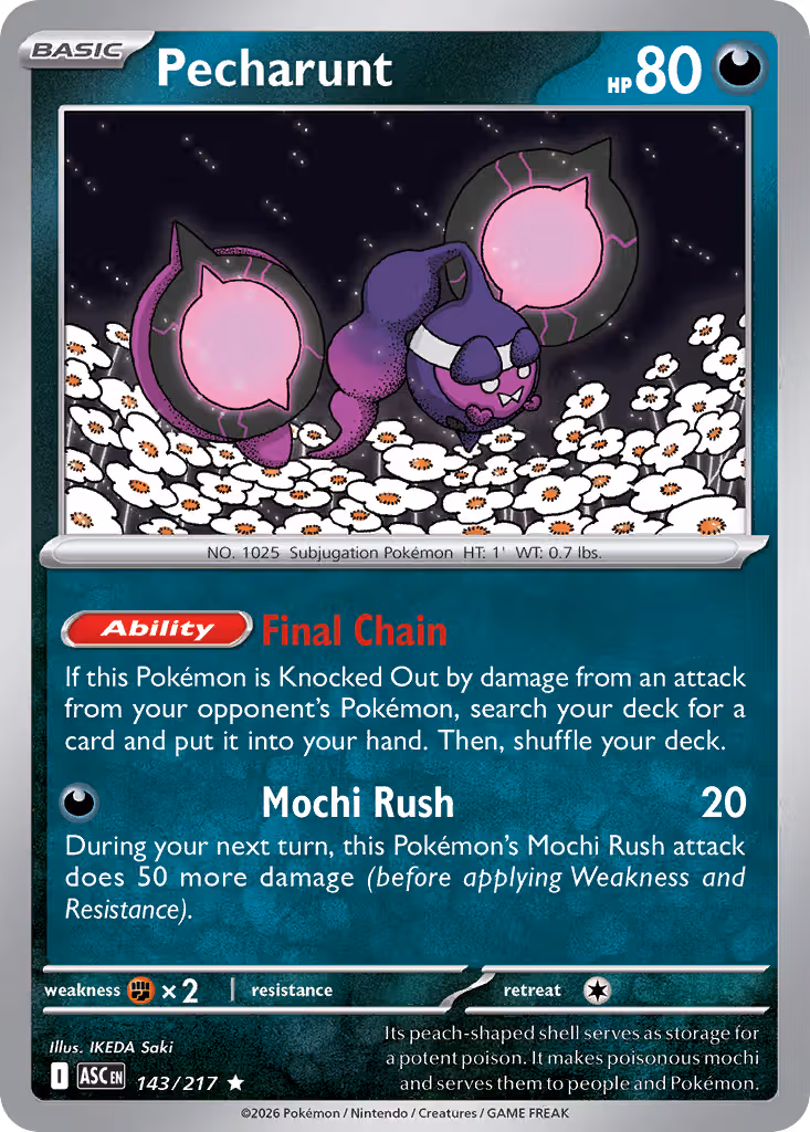 Pecharunt 143/217 Pokemon card