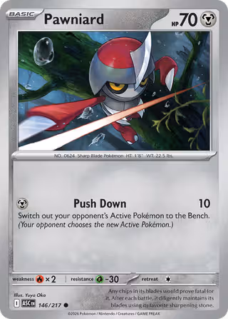 Pawniard 146/217 Pokemon card