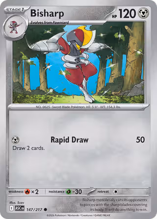 Bisharp 147/217 Pokemon card