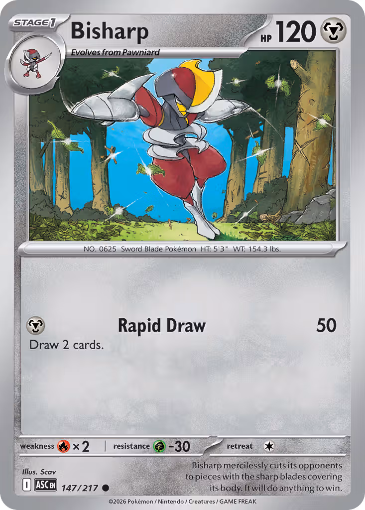 Bisharp 147/217 Pokemon card