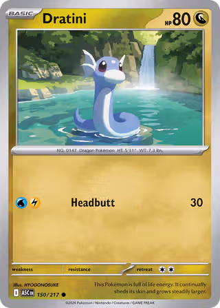 Dratini 150/217 Pokemon card
