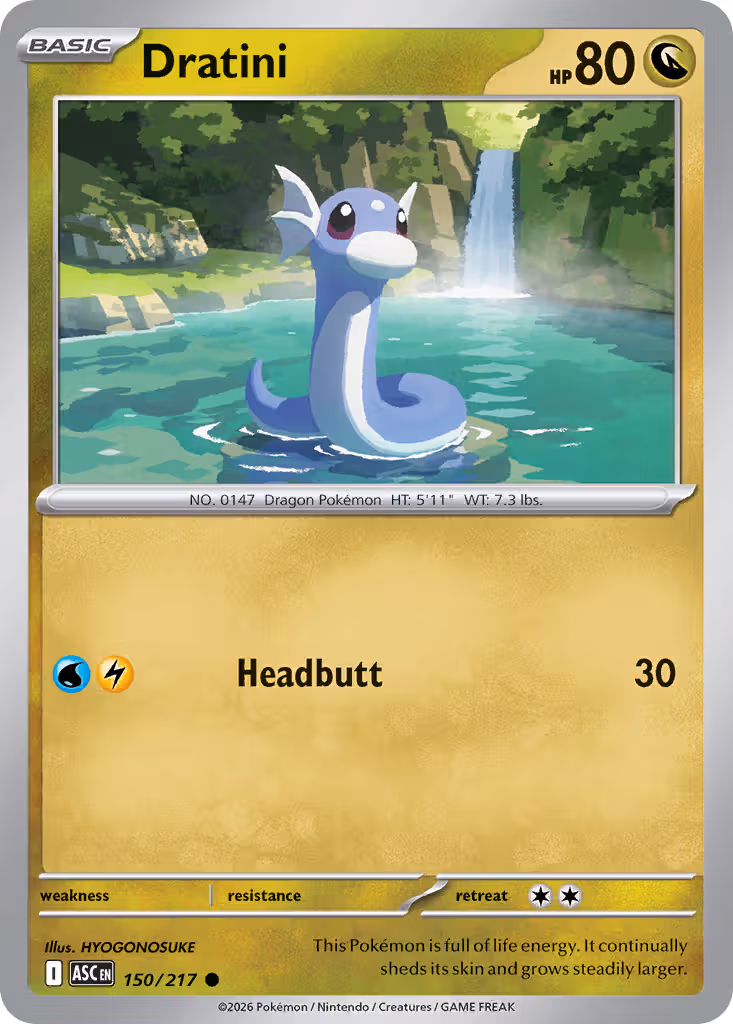Dratini 150/217 Pokemon card