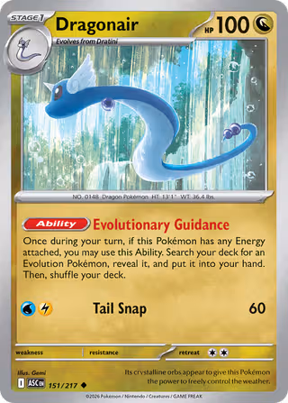 Dragonair 151/217 Pokemon card