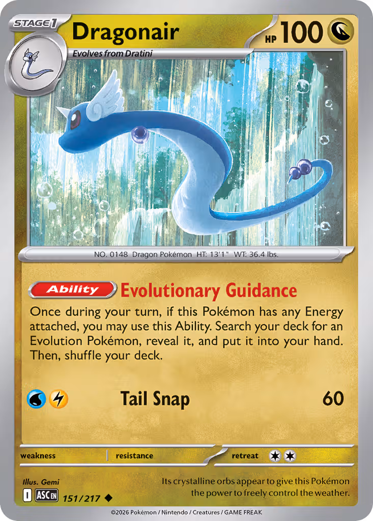 Dragonair 151/217 Pokemon card