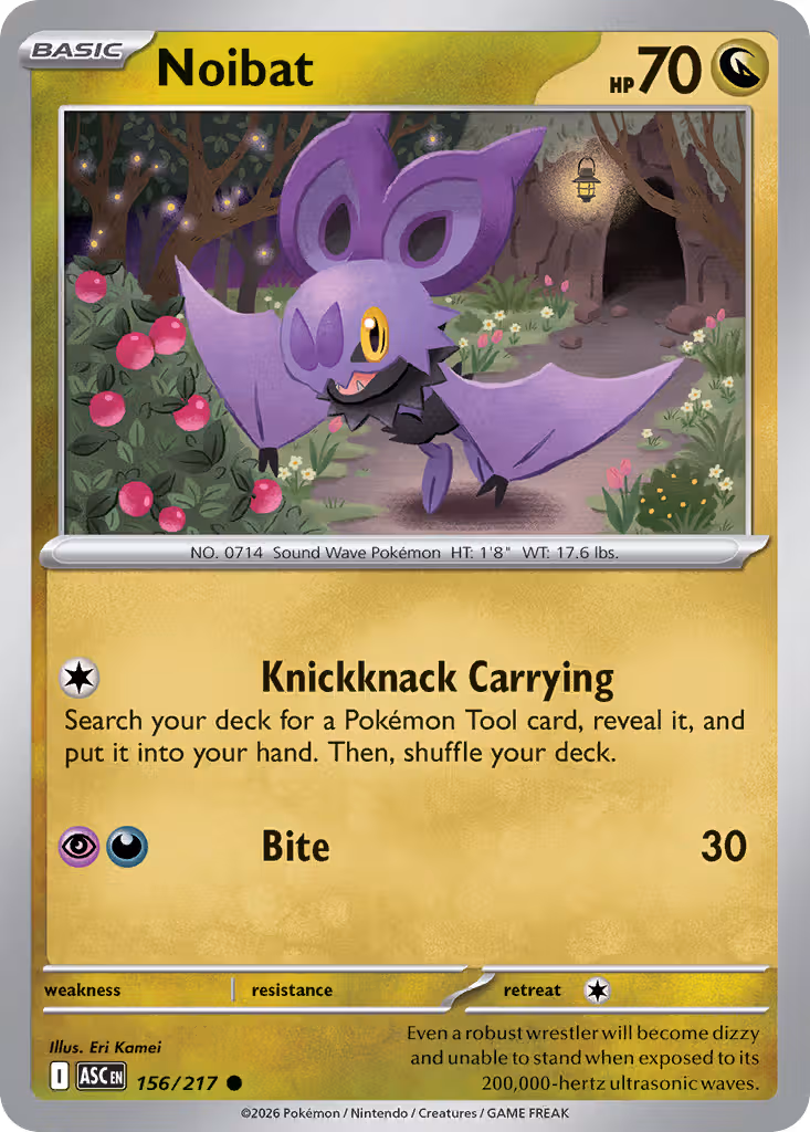 Noibat 156/217 Pokemon card