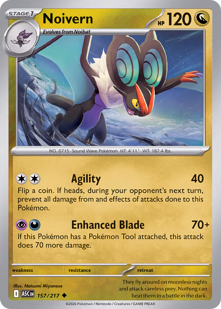 Noivern 157/217 Pokemon card