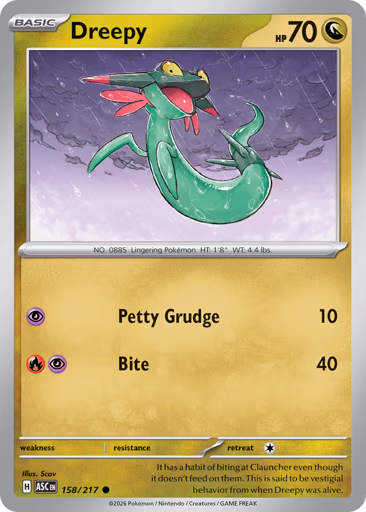 Dreepy 158/217 Pokemon card