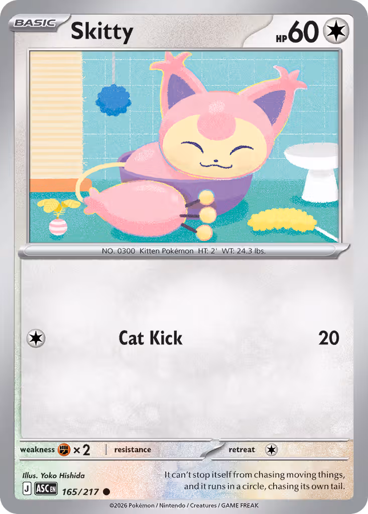 Skitty 165/217 Pokemon card