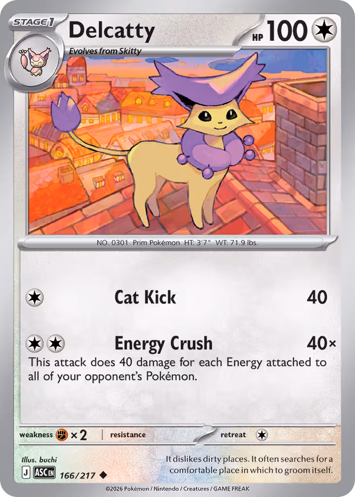 Delcatty 166/217 Pokemon card