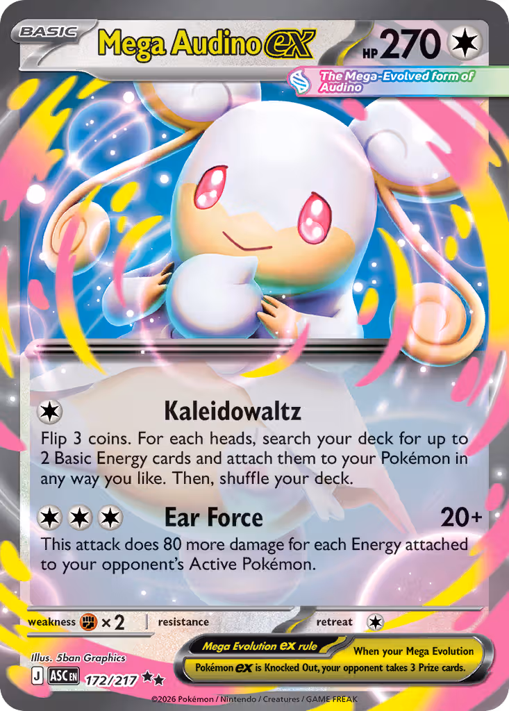 Mega Audino ex 172/217 Pokemon card