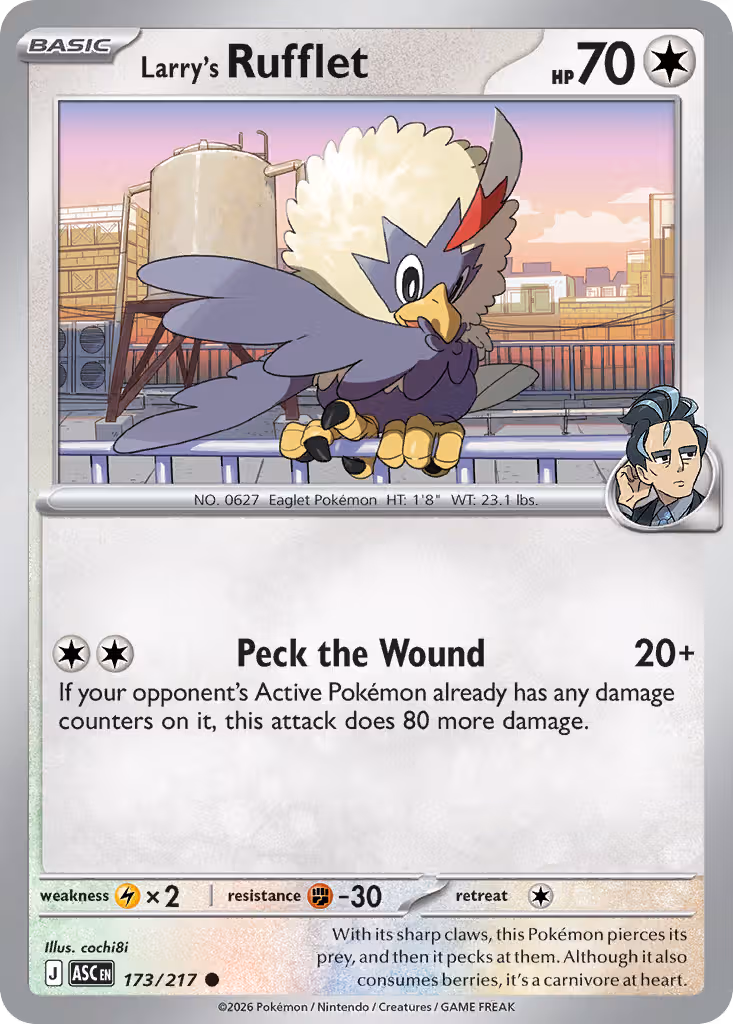 Larry's Rufflet 173/217 Pokemon card