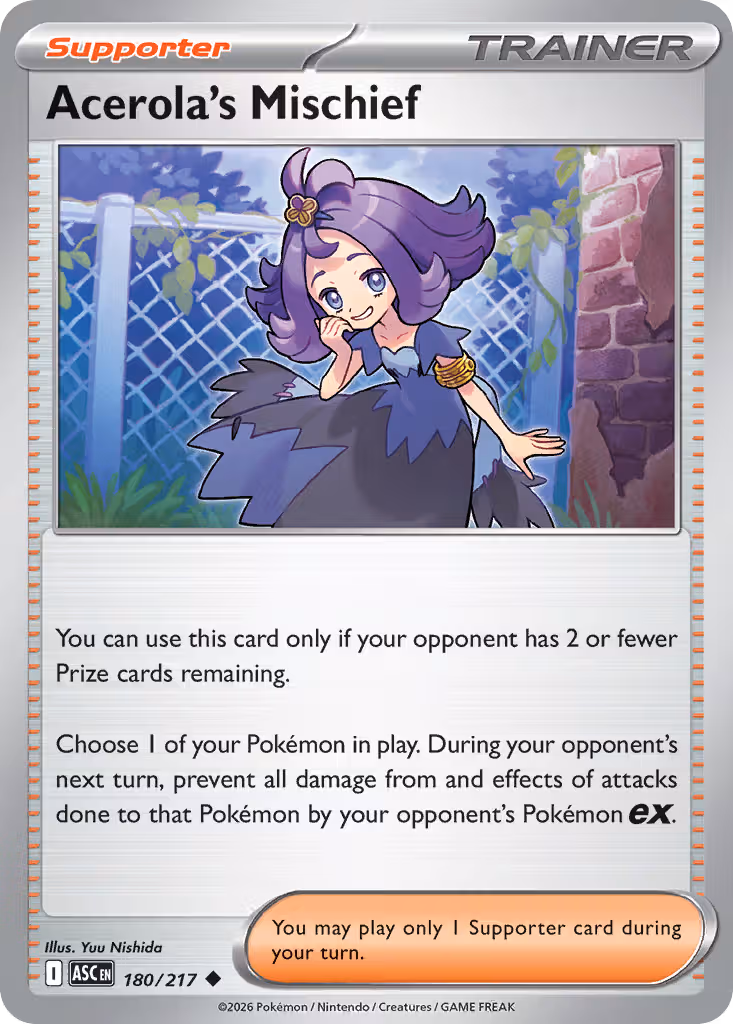 Acerola's Mischief 180/217 Pokemon card