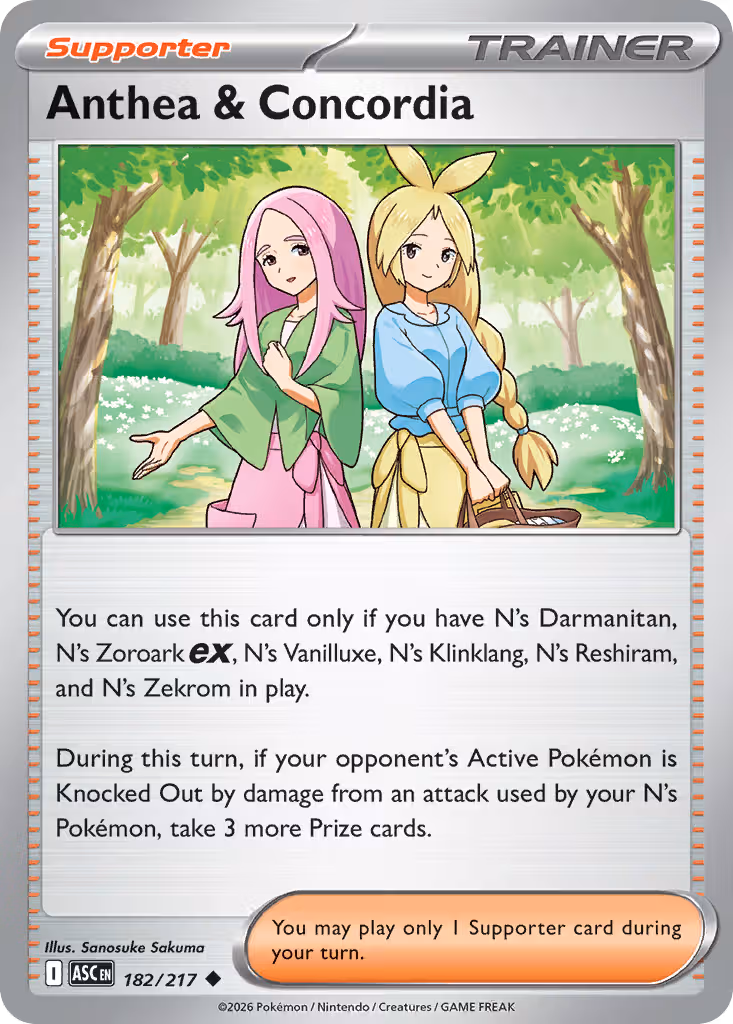 Anthea & Concordia 182/217 Pokemon card