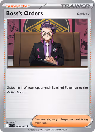 Boss's Orders 183/217 Pokemon card