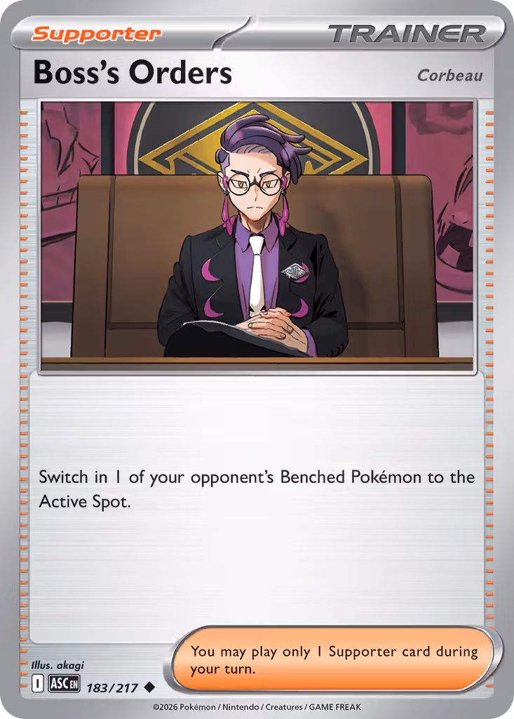 Boss's Orders 183/217 Pokemon card