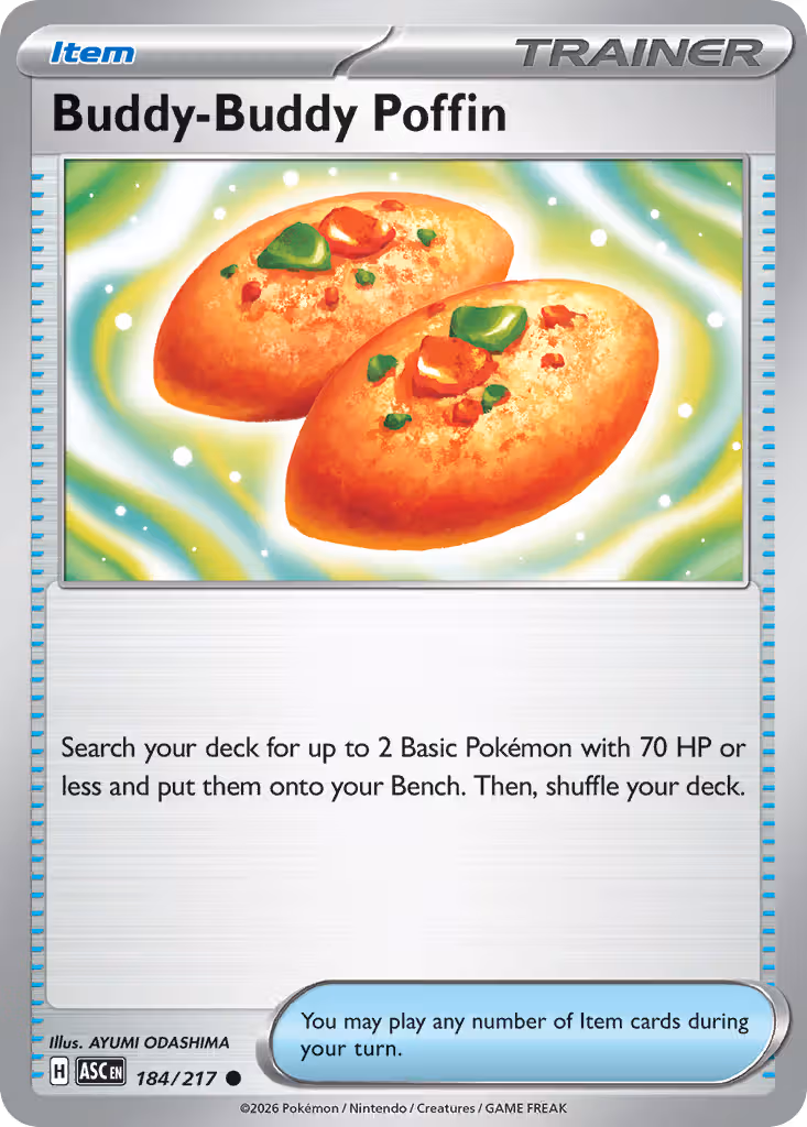 Buddy-Buddy Poffin 184/217 Pokemon card