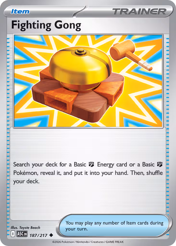 Fighting Gong 187/217 Pokemon card