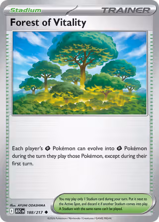 Forest of Vitality 188/217 Pokemon card