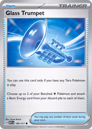 Glass Trumpet 189/217 Pokemon card