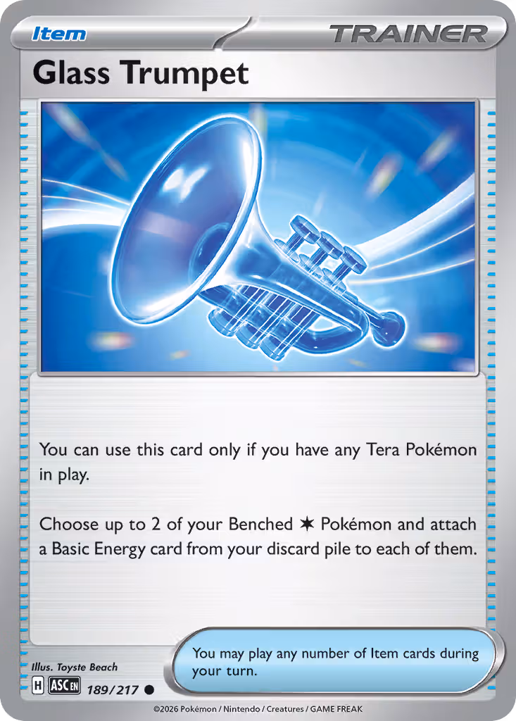 Glass Trumpet 189/217 Pokemon card