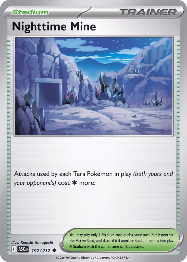 Nighttime Mine 197/217 Pokemon card
