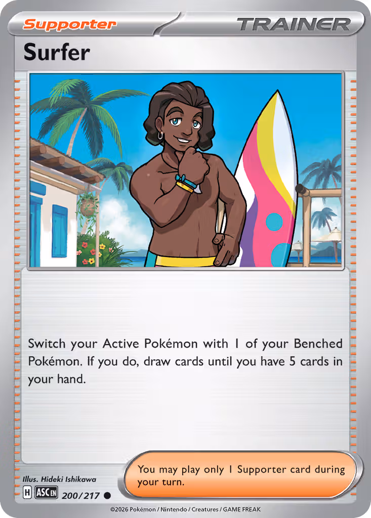 Surfer 200/217 Pokemon card