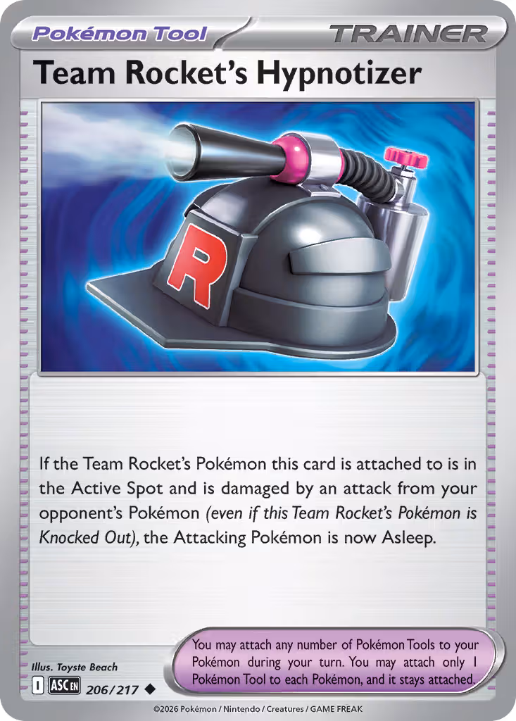 Team Rocket's Hypnotizer 206/217 Pokemon card