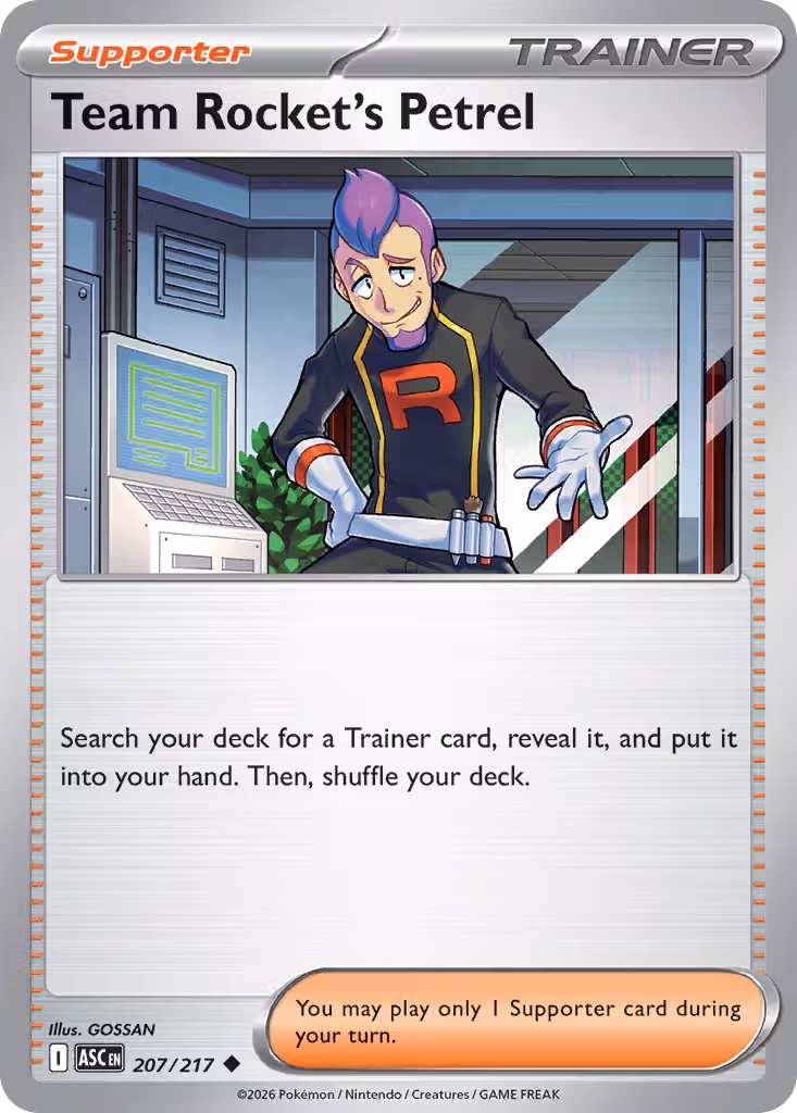 Team Rocket's Petrel 207/217 Pokemon card