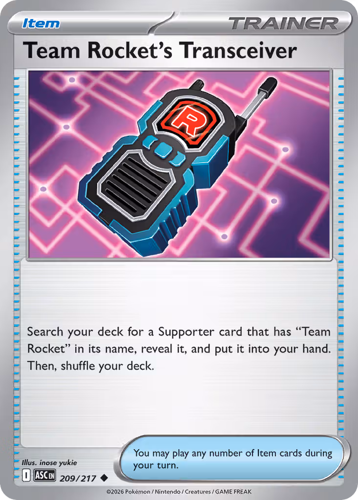 Team Rocket's Transceiver 209/217 Pokemon card
