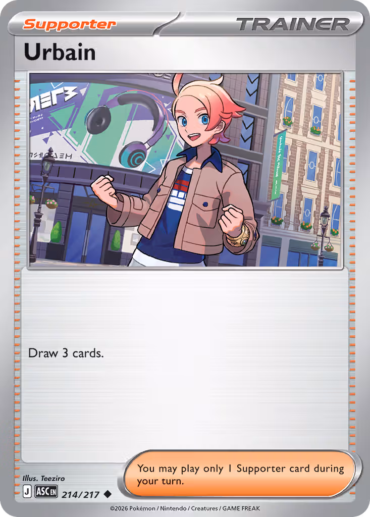 Urbain 214/217 Pokemon card
