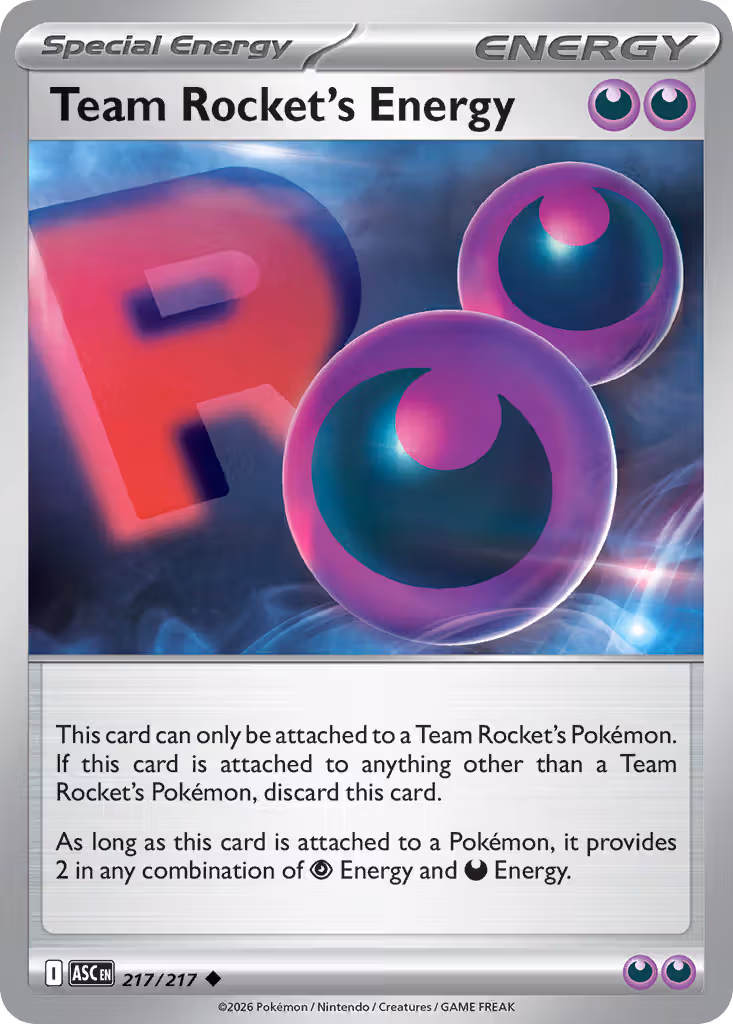 Team Rocket's Energy 217/217 Pokemon card