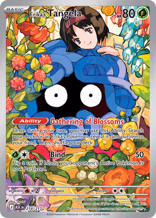 Erika's Tangela 218/217 Pokemon card