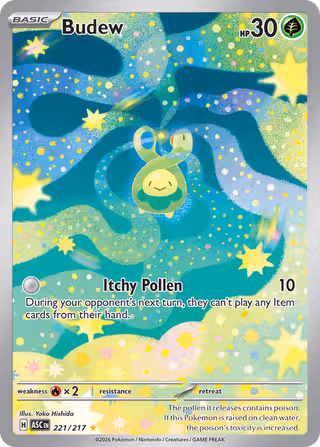 Budew 221/217 Pokemon card