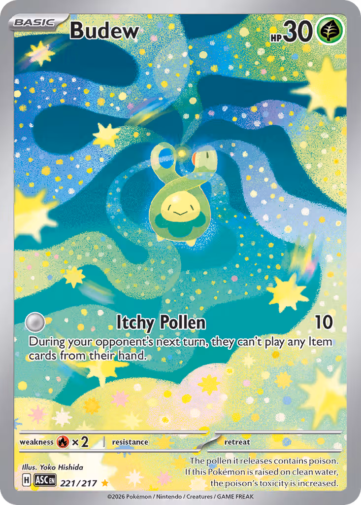 Budew 221/217 Pokemon card