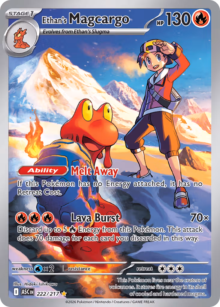 Ethan's Magcargo 222/217 Pokemon card
