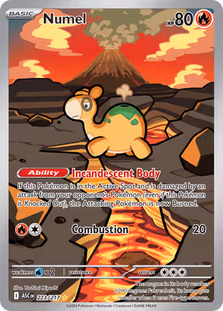 Numel 223/217 Pokemon card