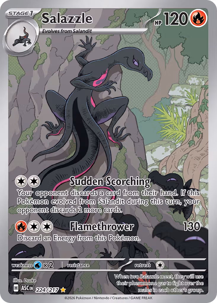 Salazzle 224/217 Pokemon card