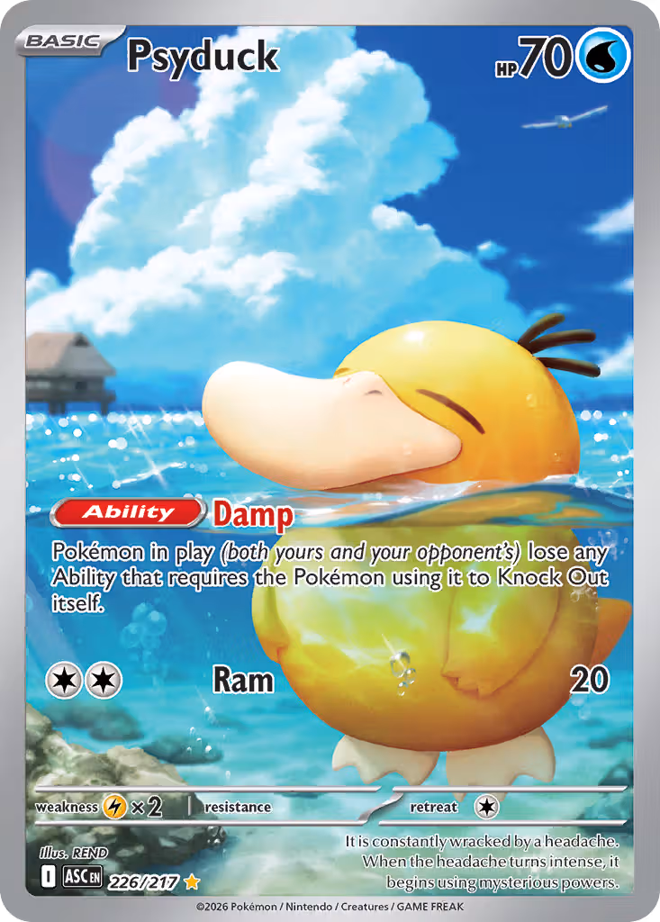 Psyduck 226/217 Pokemon card
