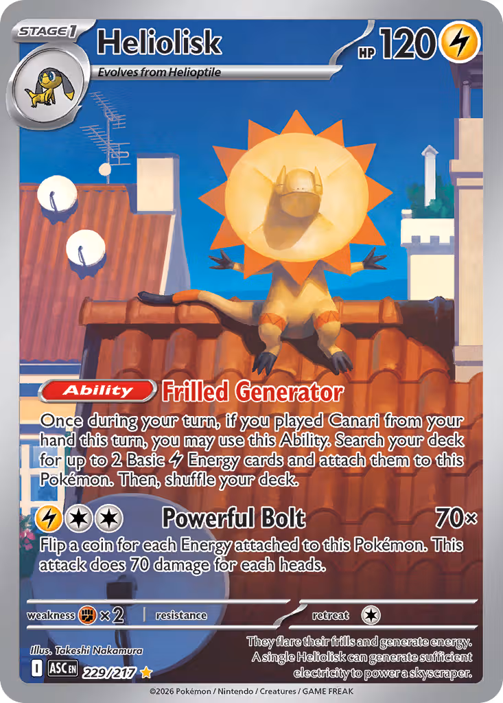 Heliolisk 229/217 Pokemon card