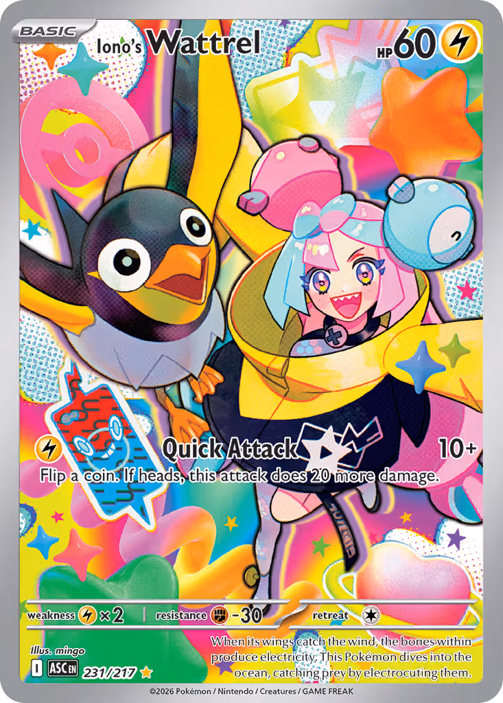 Iono's Wattrel 231/217 Pokemon card