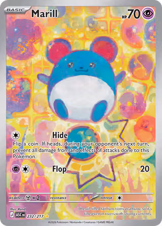 Marill 232/217 Pokemon card