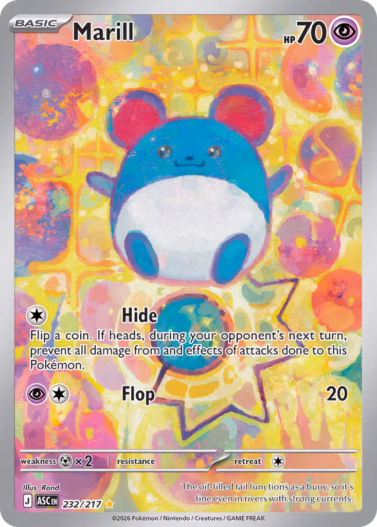 Marill 232/217 Pokemon card