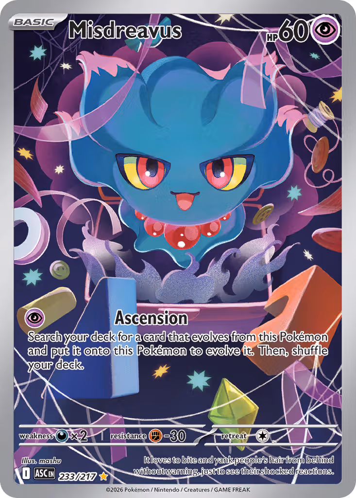 Misdreavus 233/217 Pokemon card