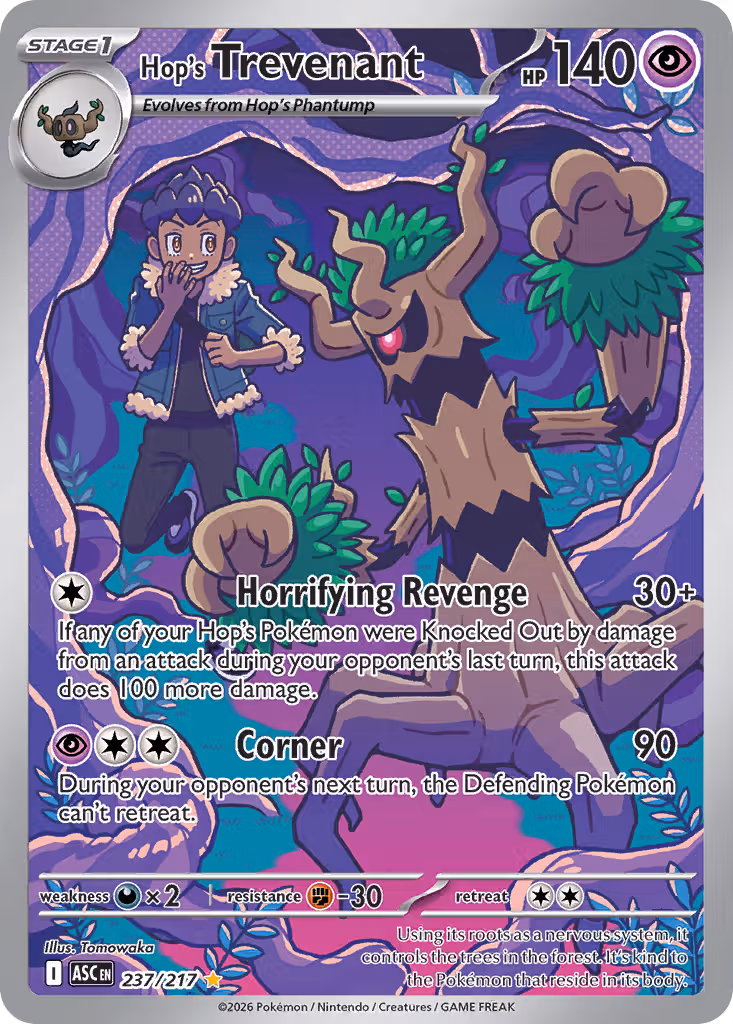 Hop's Trevenant 237/217 Pokemon card