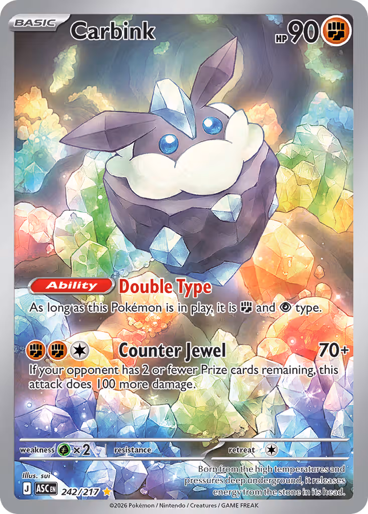 Carbink 242/217 Pokemon card