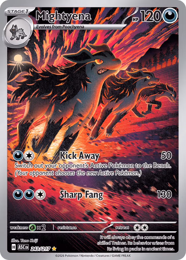 Mightyena 243/217 Pokemon card